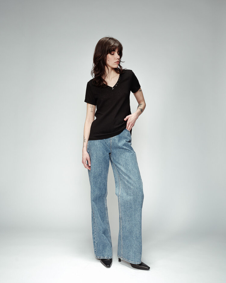 GRACE & MILA T-SHIRT ODELIE - NOIR