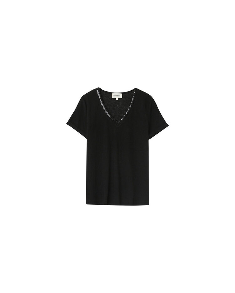 GRACE & MILA T-SHIRT ODELIE - NOIR