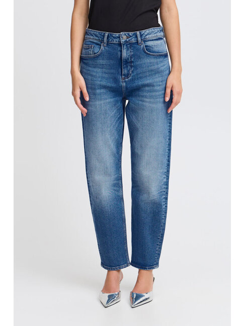 B.YOUNG MOM JEANS LOETTA - MID BLUE DENIM