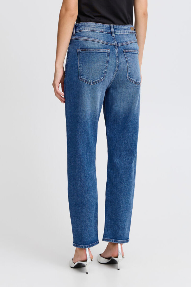 B.YOUNG MOM JEANS LOETTA - MID BLUE DENIM