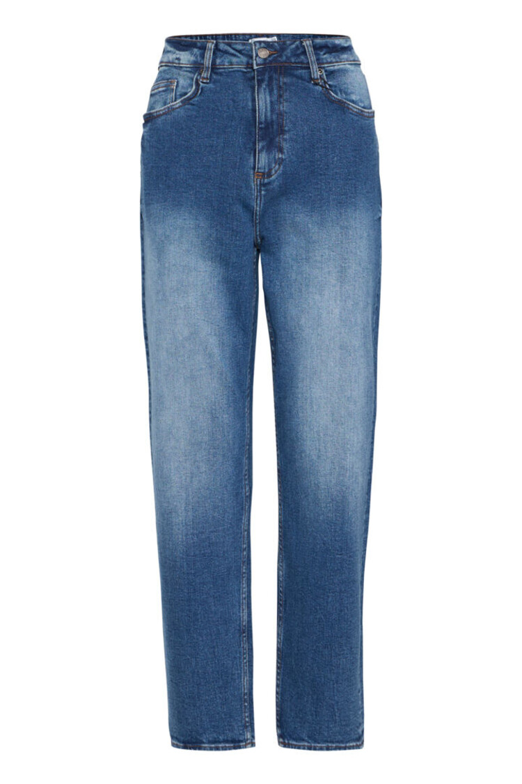 B.YOUNG MOM JEANS LOETTA - MID BLUE DENIM