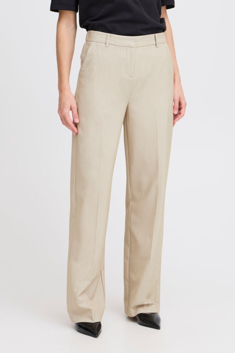 B.YOUNG PANTALON DANTA WIDE - HUMUS MELANGE