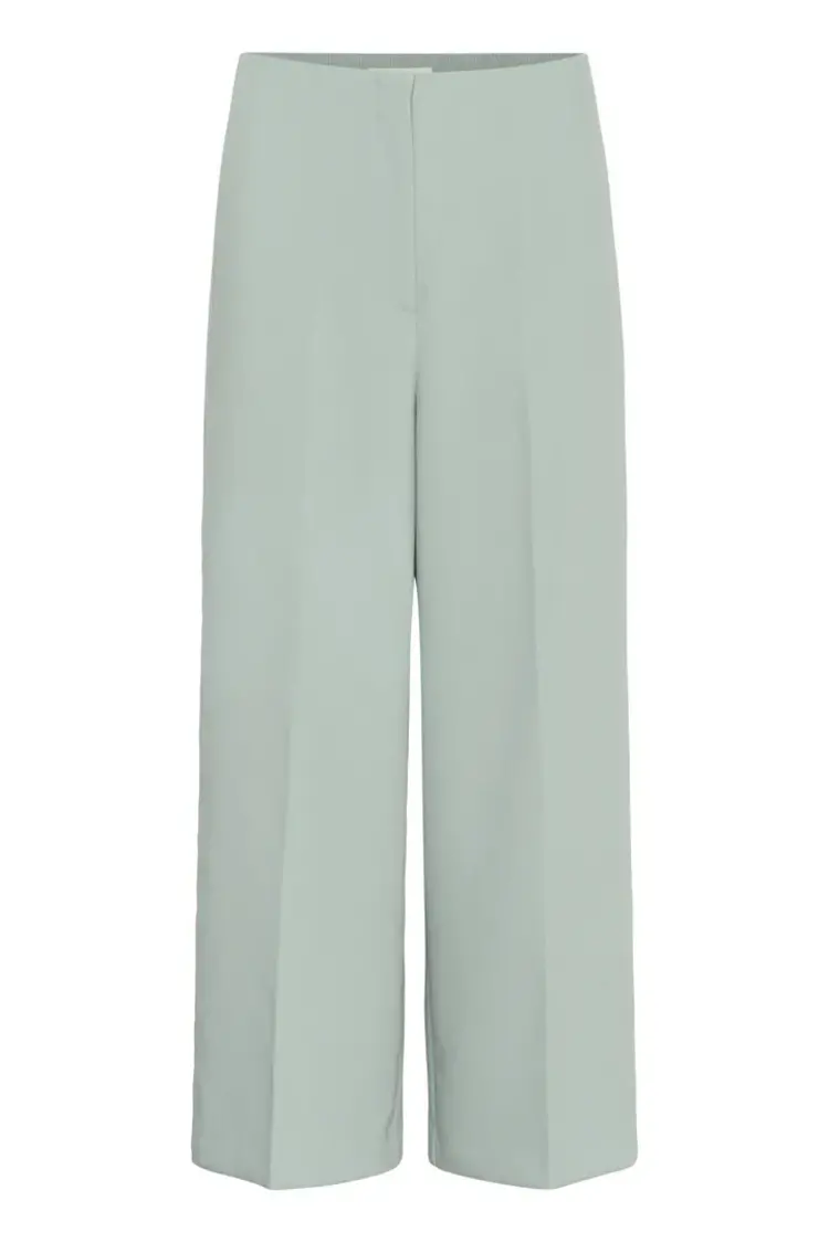 SOAKED IN LUXURY PANTALON CORINNE WIDE - BLEU/ARGENT