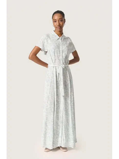 SOAKED IN LUXURY ROBE LONGUE ARJANA - BLEU/ARGENT