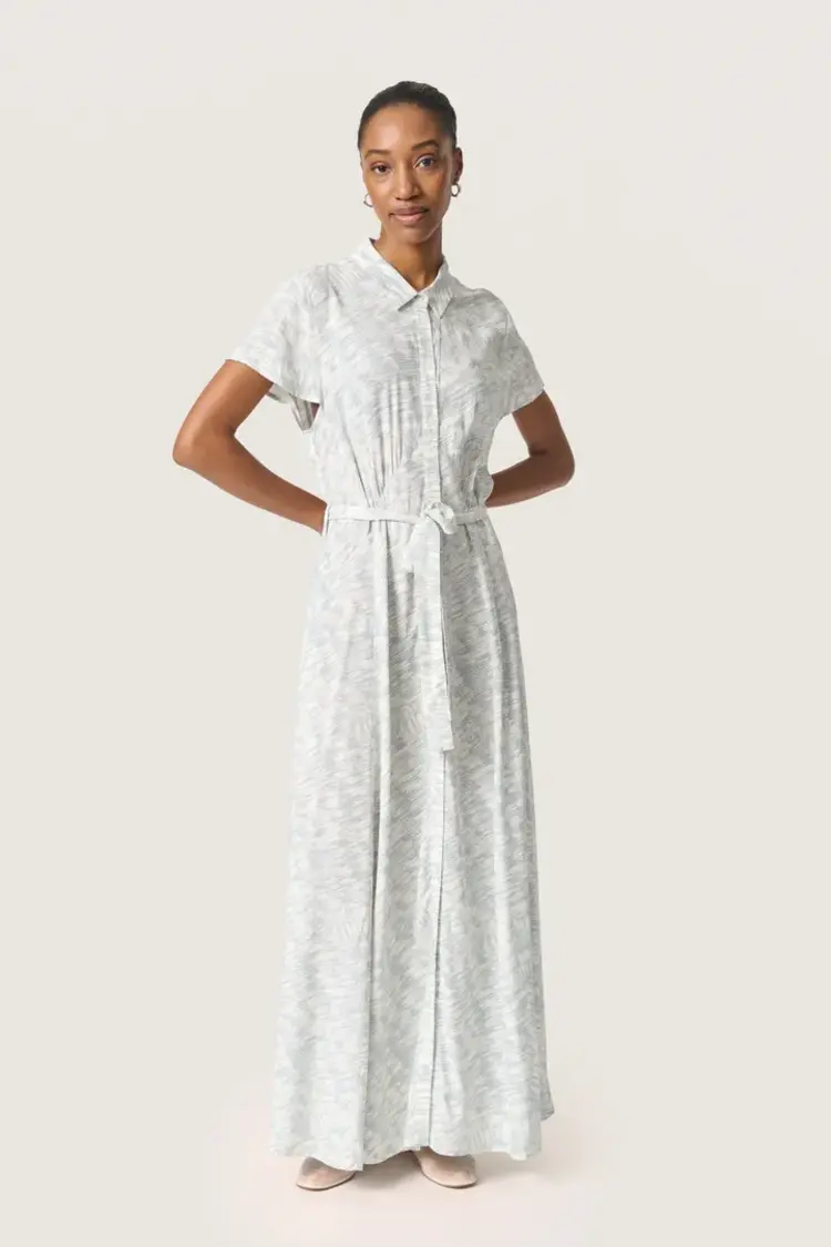 SOAKED IN LUXURY ROBE LONGUE ARJANA - BLEU/ARGENT