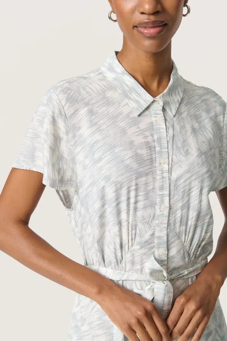 SOAKED IN LUXURY ROBE LONGUE ARJANA - BLEU/ARGENT