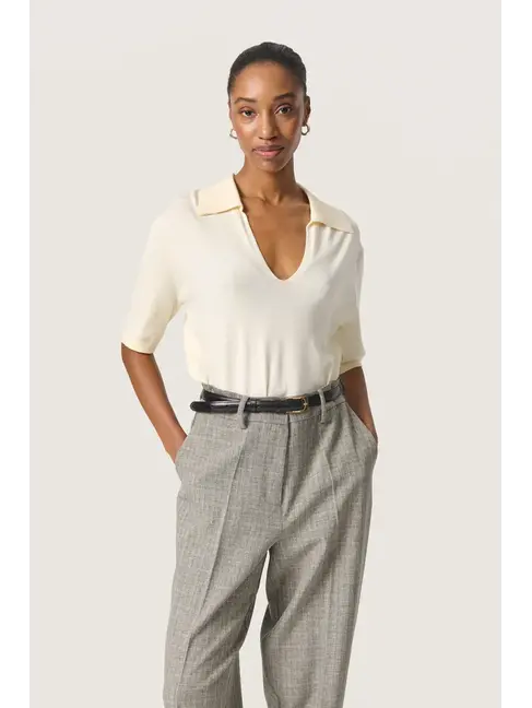 SOAKED IN LUXURY POLO SPINA - BLANC