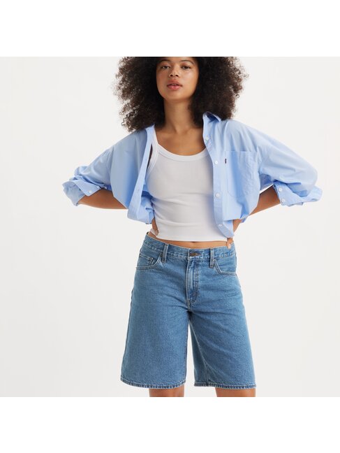 LEVI'S SHORT BAGGY DAD - FOOLISH LOVE ( DARK WASH )