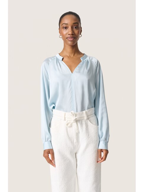SOAKED IN LUXURY BLOUSE IOANA MANCHE LONGUE - BRISE DE NANTUCKET