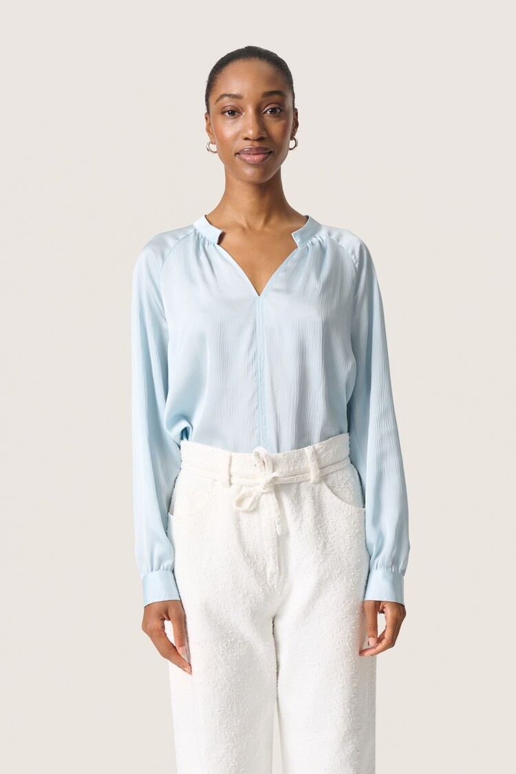 SOAKED IN LUXURY BLOUSE IOANA MANCHE LONGUE - BRISE DE NANTUCKET