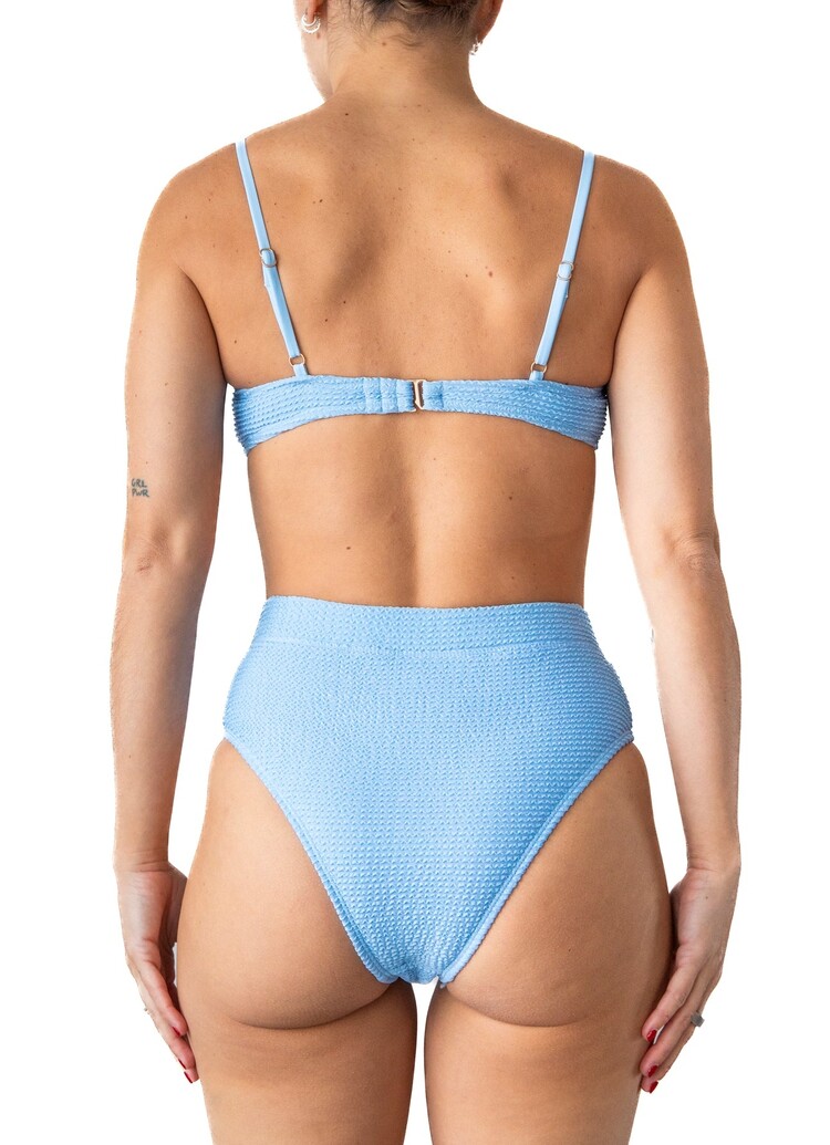 NANA THE BRAND BAS DE BIKINI GENEVIEVE - BLEU TEXTURE