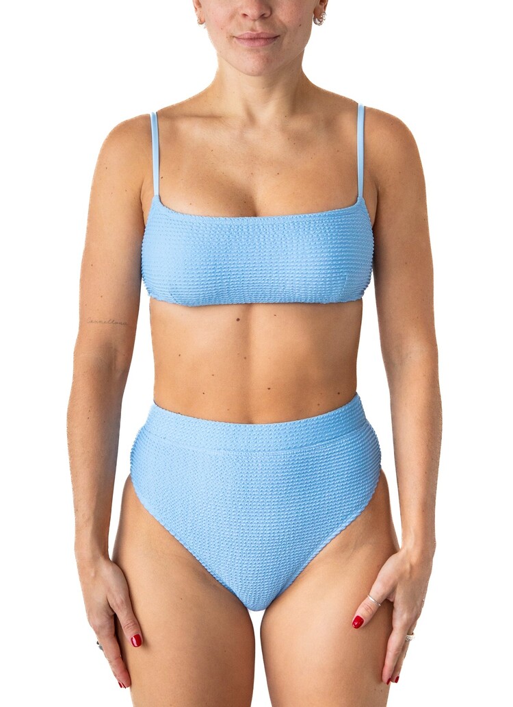 NANA THE BRAND BAS DE BIKINI GENEVIEVE - BLEU TEXTURE