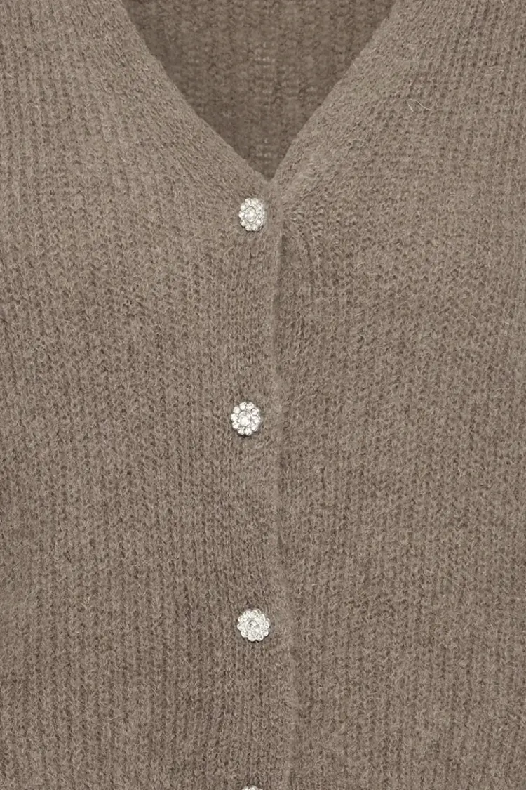 ICHI CARDIGAN ARIA - TAUPE GREY