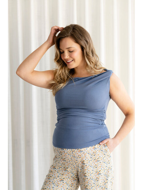 ROSE MATERNITÉ CAMISOLE SASHA - MER BLEUE