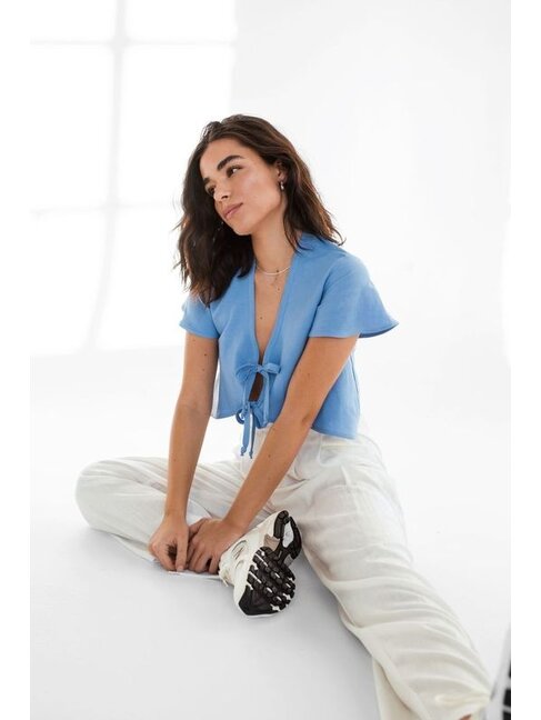 DAILYSTORY BLOUSE CONSTANCE - BLUE