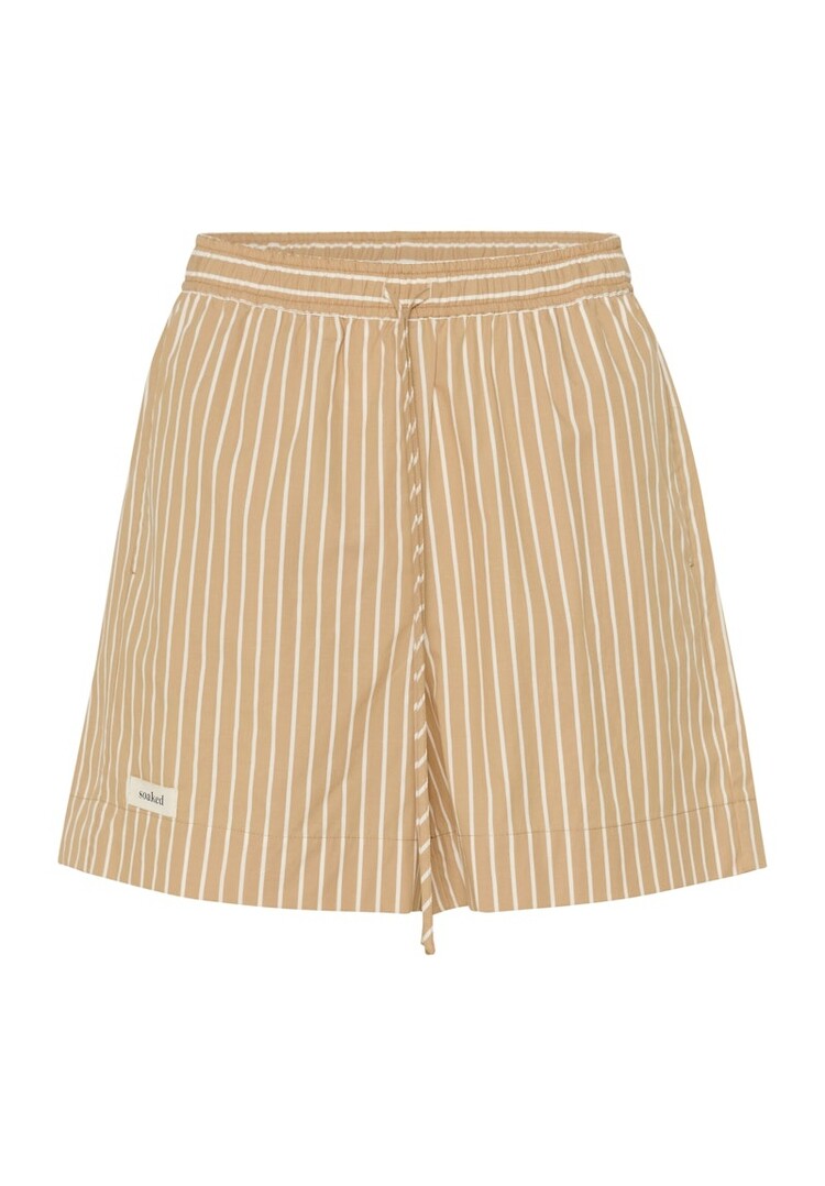 SOAKED IN LUXURY SHORTS KAILY - TRAVERTINE STRIPES