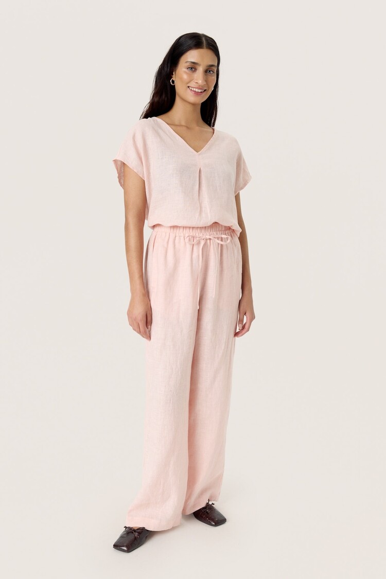 SOAKED IN LUXURY PANTALON CELIAN - PEACH WHIP