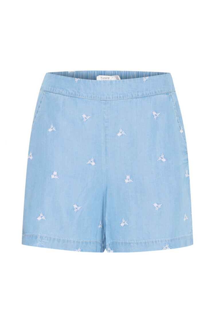 B.YOUNG SHORT KOSMO - LIGHT BLUE DENIM FLOWER