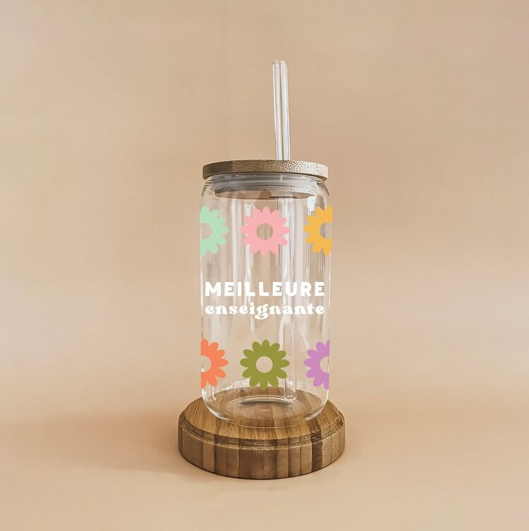 MÕMY VERRE - MEILLEURE ENSEIGNANTE FLEURS MULTI