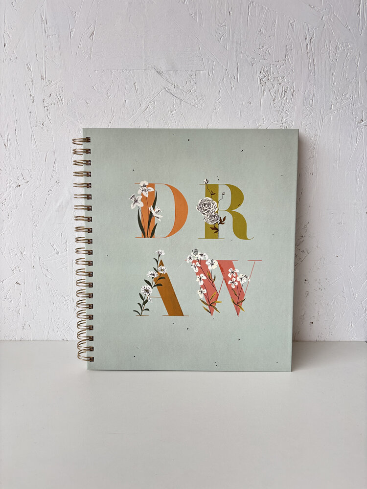 FRINGE CAHIER DE DESSIN - DRAW (VERT SAUGE)