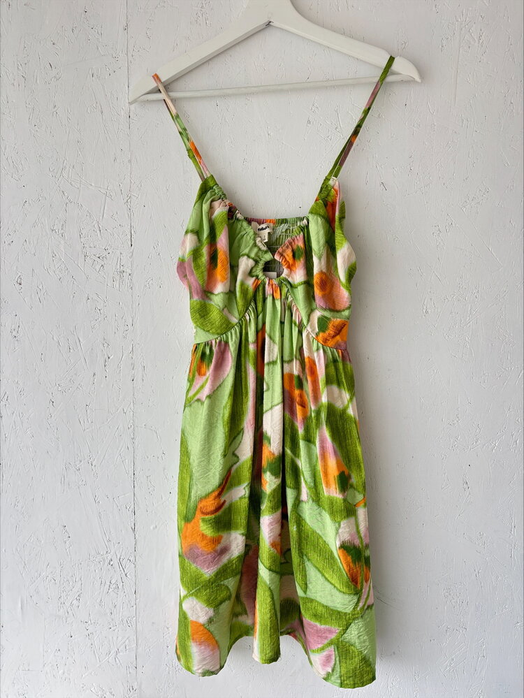 THE KORNER ROBE COURTE - IMPRIMÉ VERT