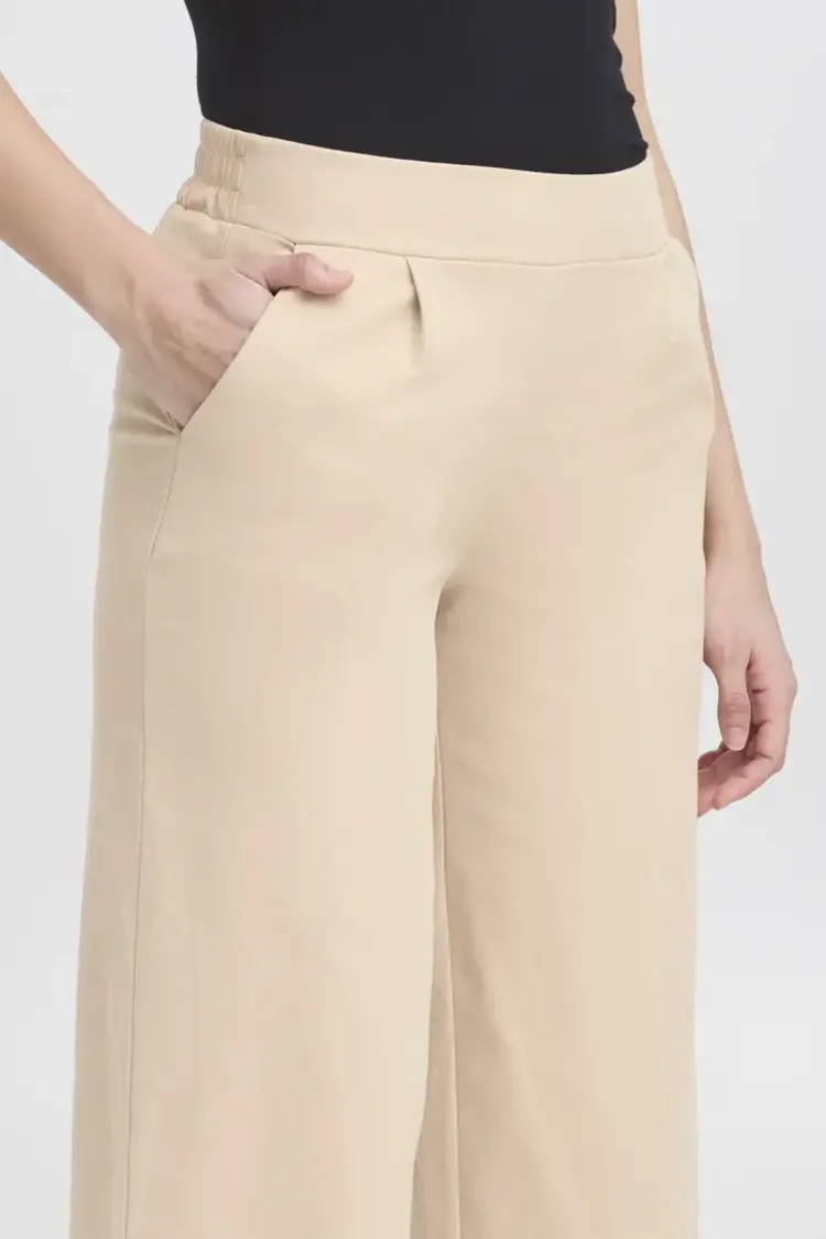 ICHI PANTALON KATE WIDE COURT  - DOESKIN