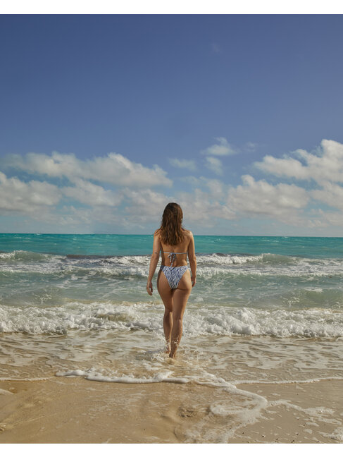 NANA THE BRAND BAS DE BIKINI GEORGETTE COTELE - ZEBRE DENIM