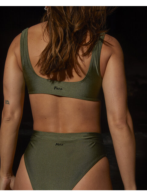NANA THE BRAND HAUT DE BIKINI GENEVIEVE BRILLANT - VERT KHAKI