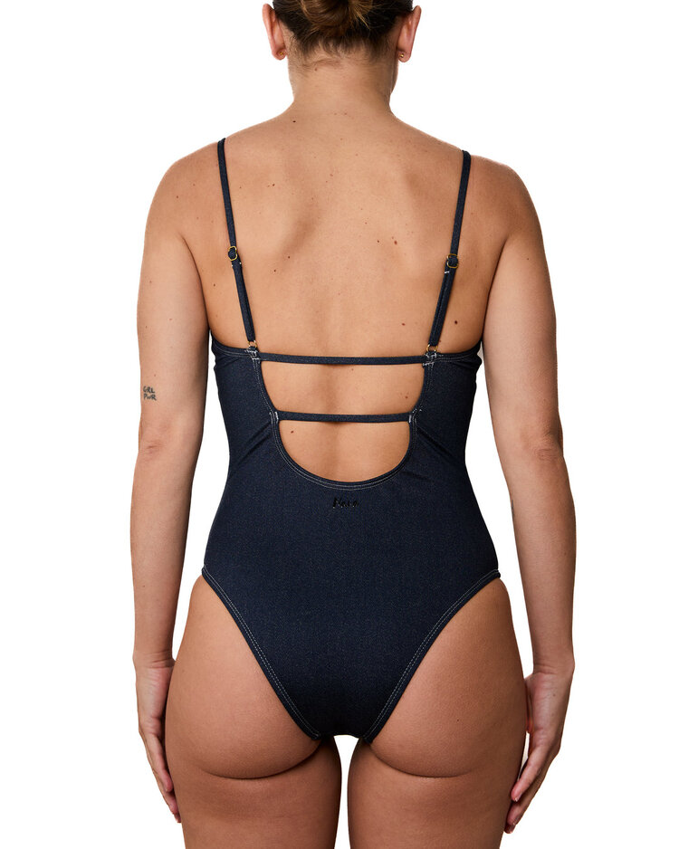 NANA THE BRAND MAILLOT UNE PIECE ANNE DENIM - DENIM