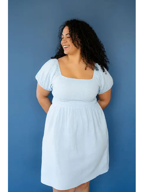 ROSE MATERNITÉ ROBE JASMINA - BABY BLUE