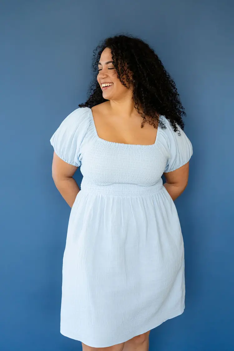 ROSE MATERNITÉ ROBE JASMINA - BABY BLUE