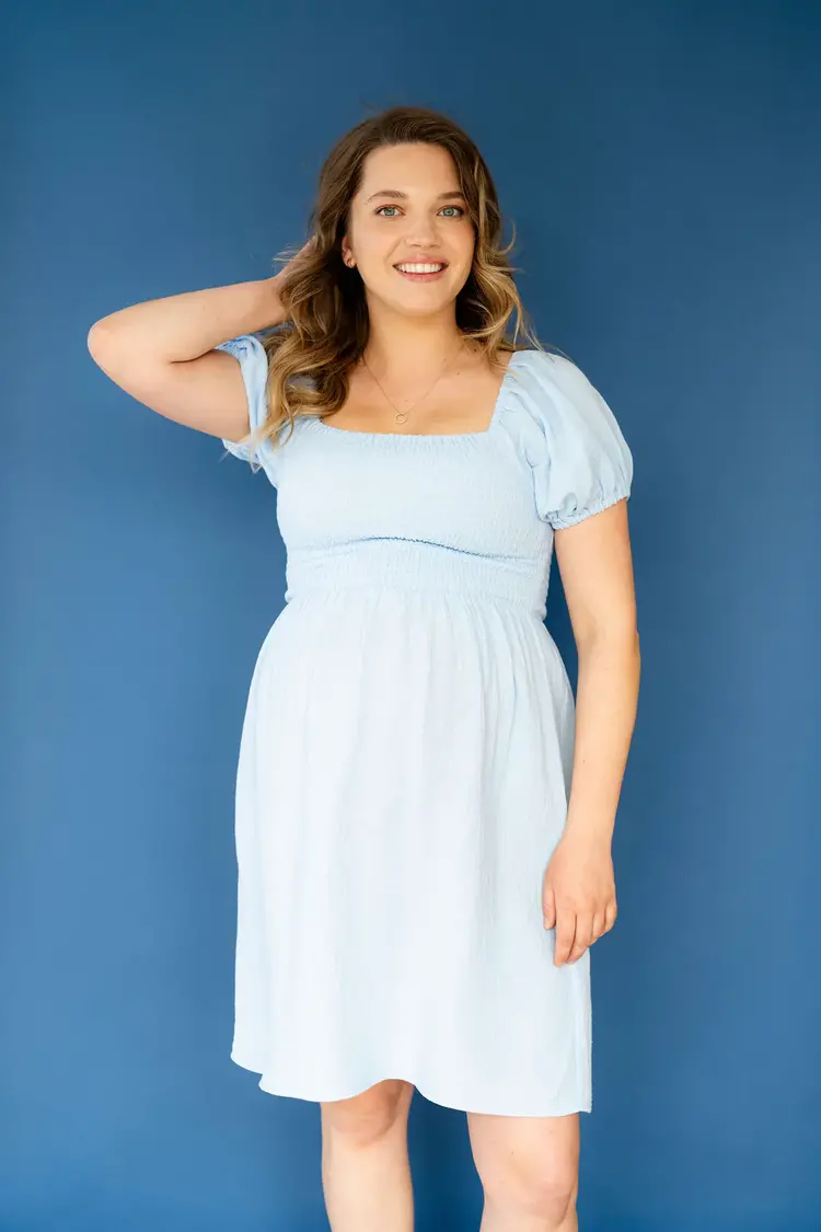 ROSE MATERNITÉ ROBE JASMINA - BABY BLUE