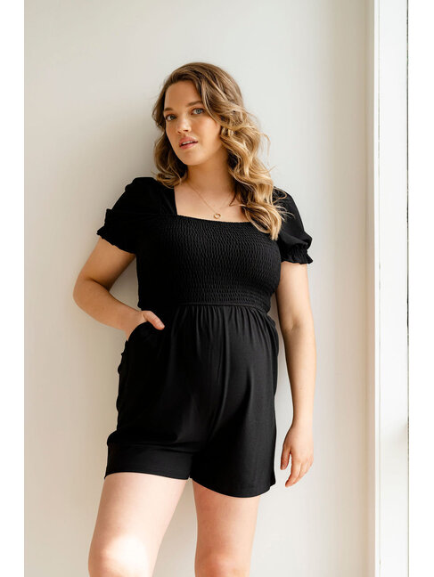 ROSE MATERNITÉ ROMPER LILI - NOIR