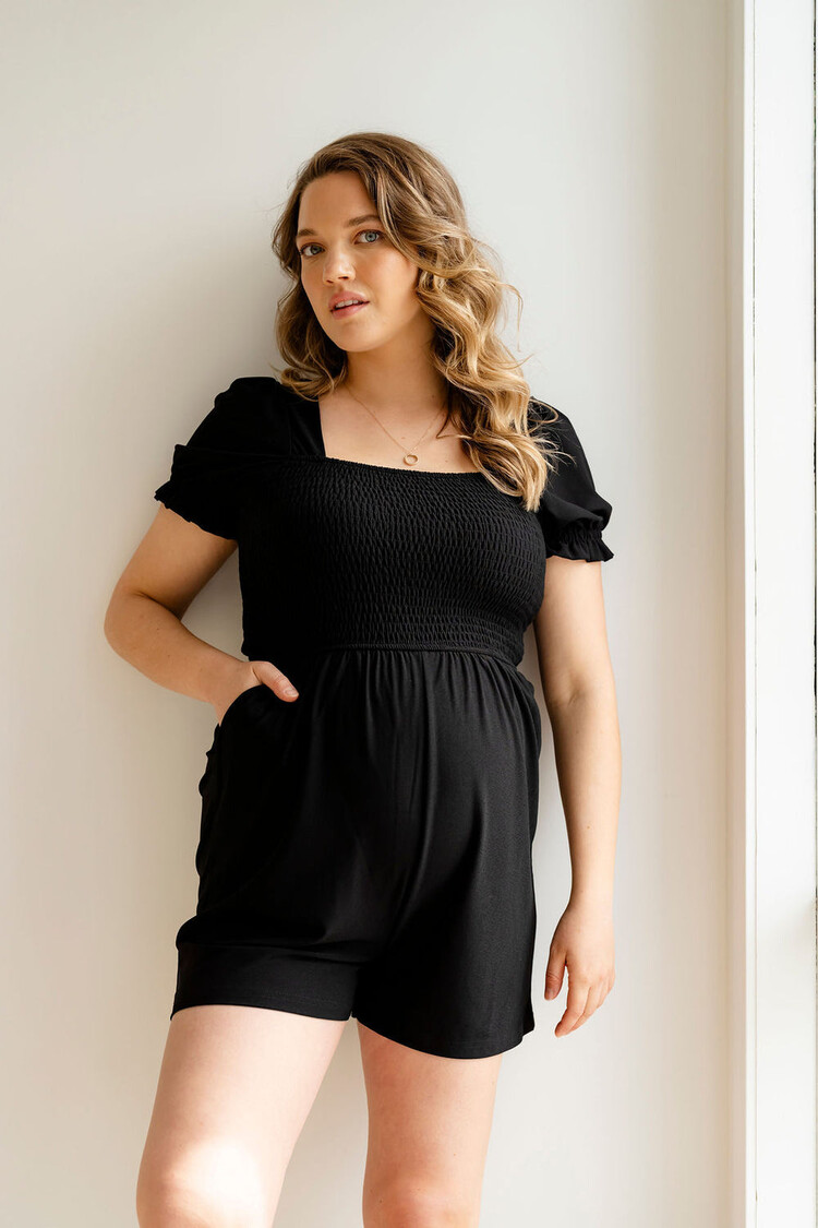 ROSE MATERNITÉ ROMPER LILI - NOIR
