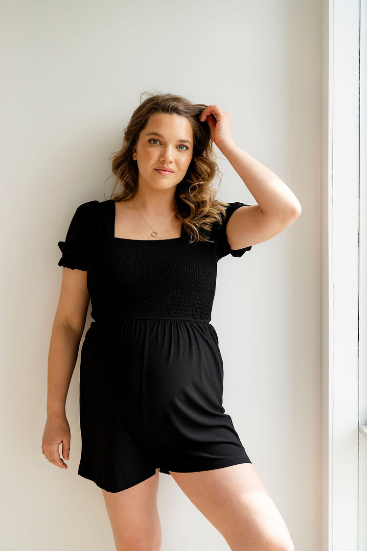 ROSE MATERNITÉ ROMPER LILI - NOIR