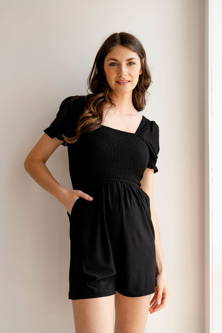 ROSE MATERNITÉ ROMPER LILI - NOIR