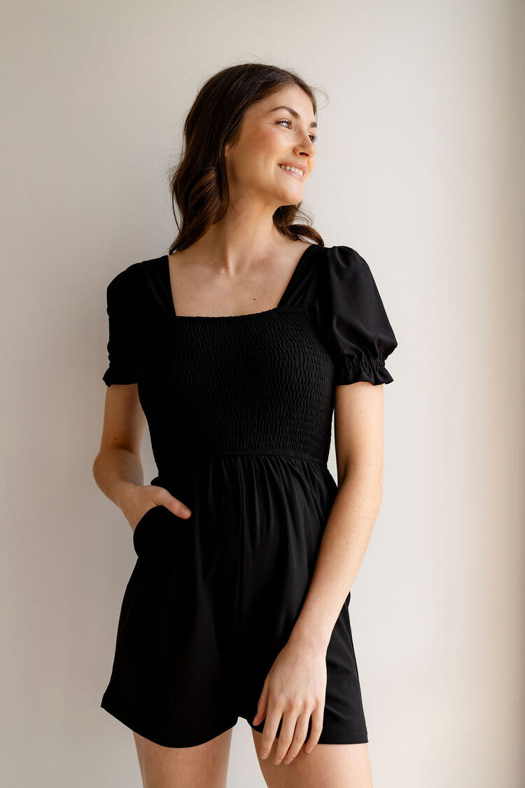 ROSE MATERNITÉ ROMPER LILI - NOIR