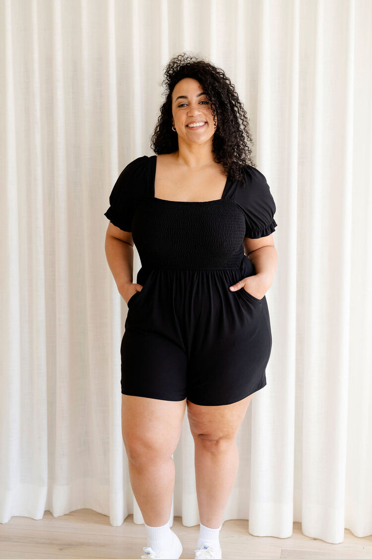 ROSE MATERNITÉ ROMPER LILI - NOIR