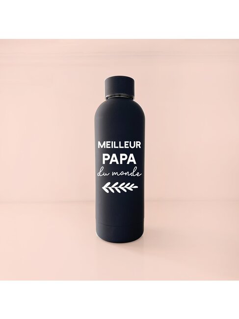 MÕMY BOUTEILLE 17OZ - MEILLEUR PAPA DU MONDE ( NOIR )