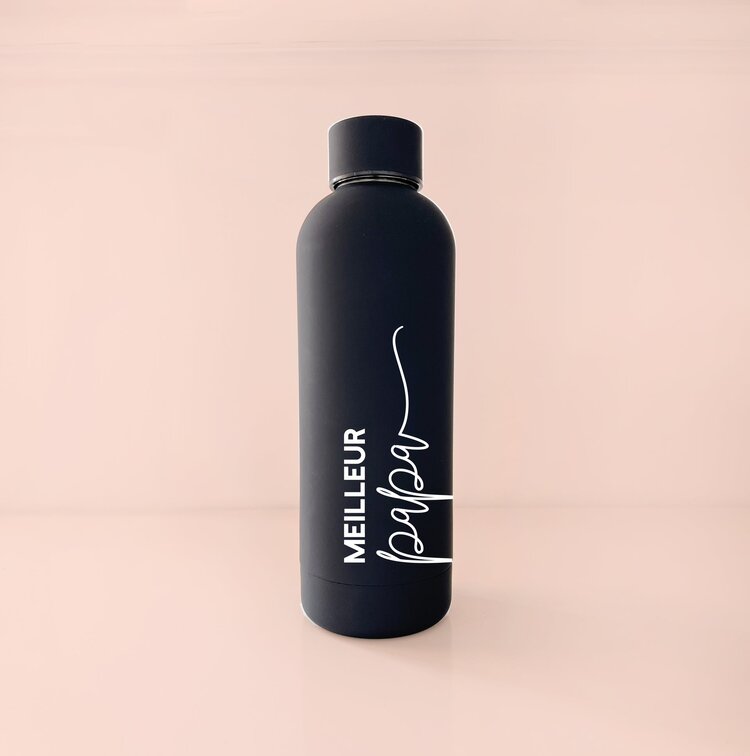 MÕMY BOUTEILLE 17OZ - MEILLEUR PAPA ( NOIR )