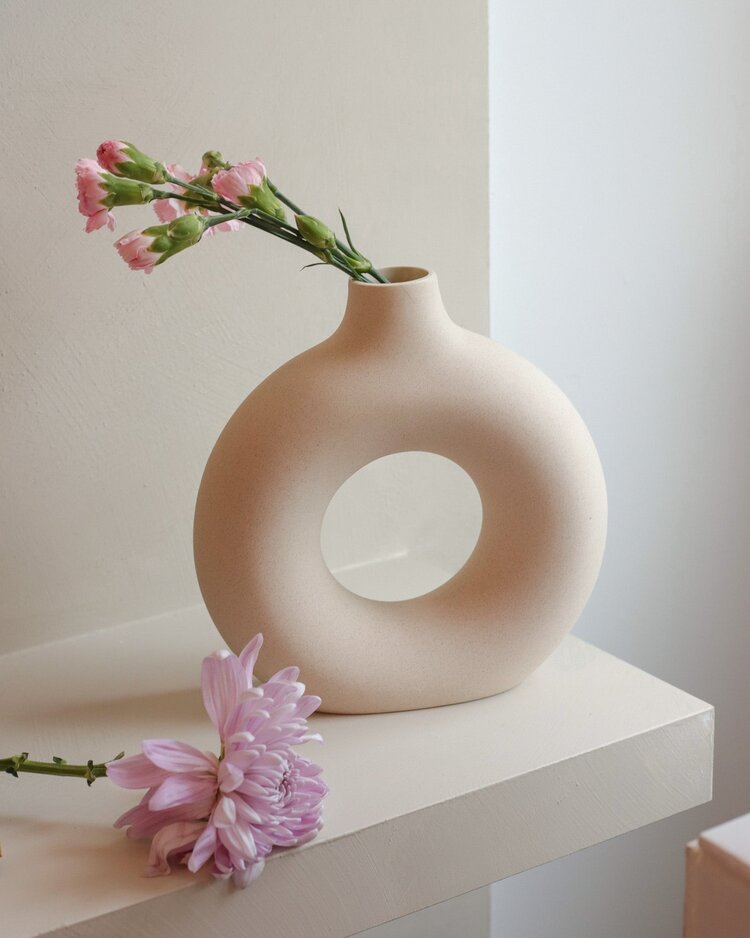 MOI D'ABORD VASE BEIGNE MOUCHETÉ