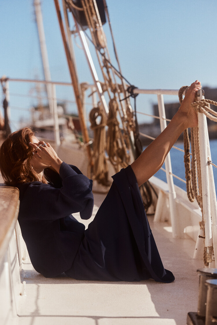 GIRL CRUSH TRICOT MUSE KNIT - MARINE