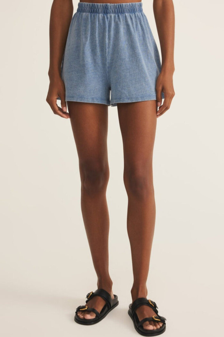Z SUPPLY SHORT SCOUT JERSEY DENIM - MEDIUM INDIGO
