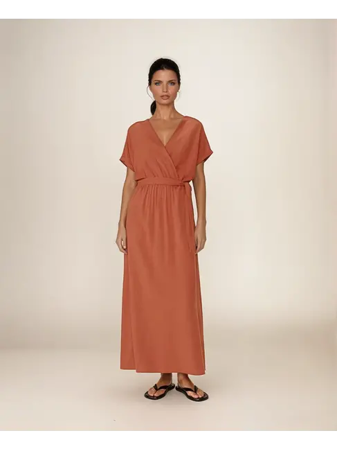 GRACE & MILA ROBE POLLEN - TERRACOTTA