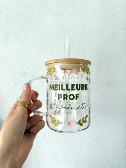 MÕMY TASSE EN VERRE - MEILLEURE PROF DU MONDE ENTIER