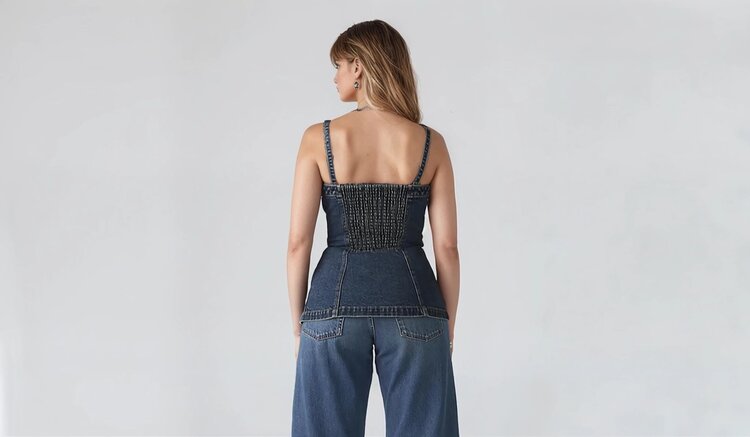 LEVI'S CORSET BUSTIER - DENIM