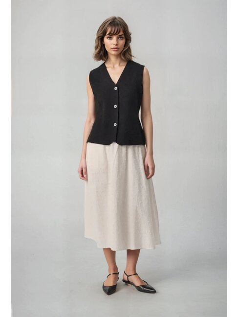 SOAKED IN LUXURY BLOUSE HAVEN - NOIR