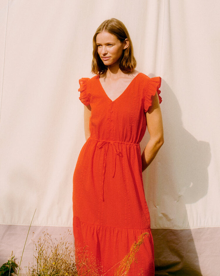 B.YOUNG MIDI DRESS LANIE - FLAME SCARLET