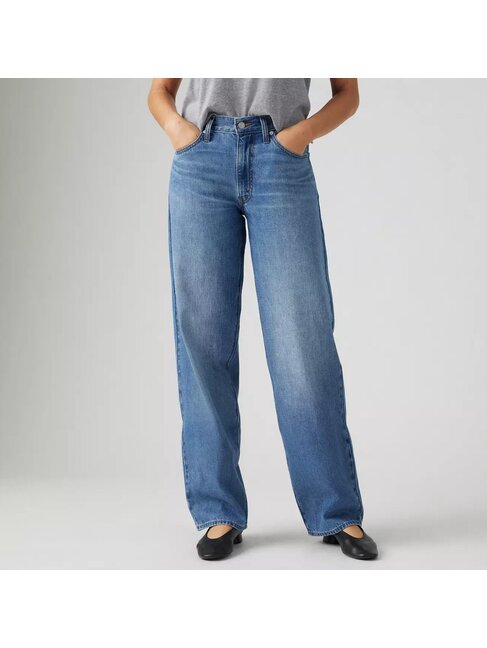 LEVI'S JEANS BAGGY DAD - HEAVY CHECK MEDIUM WASH