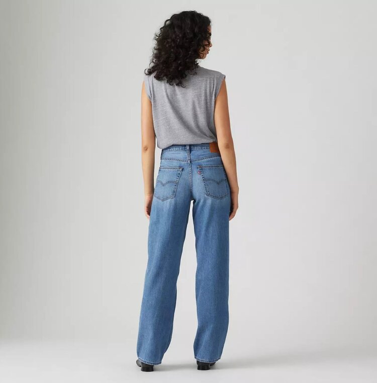 LEVI'S JEANS BAGGY DAD - HEAVY CHECK MEDIUM WASH